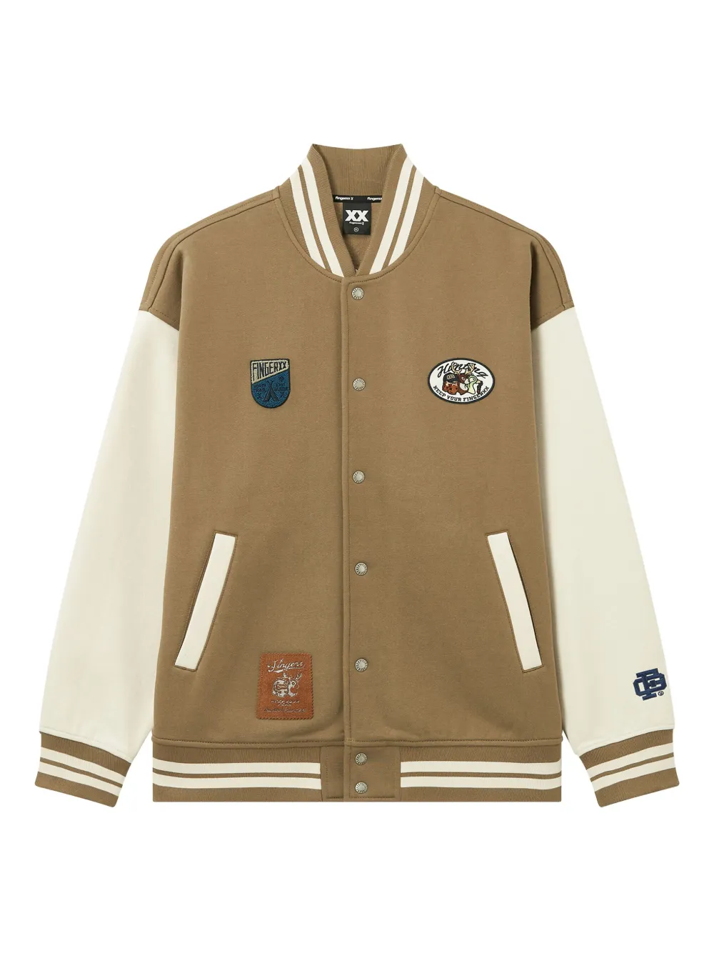 FINGERCROXX patch buttoned jacket | Brown | Image 1