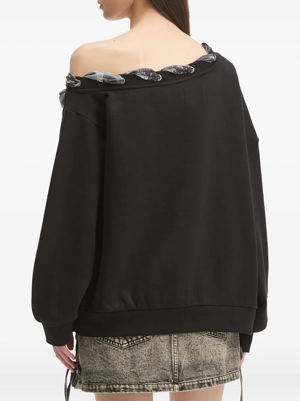 Musium Div. Bow Appliqué Sweatshirt In Black