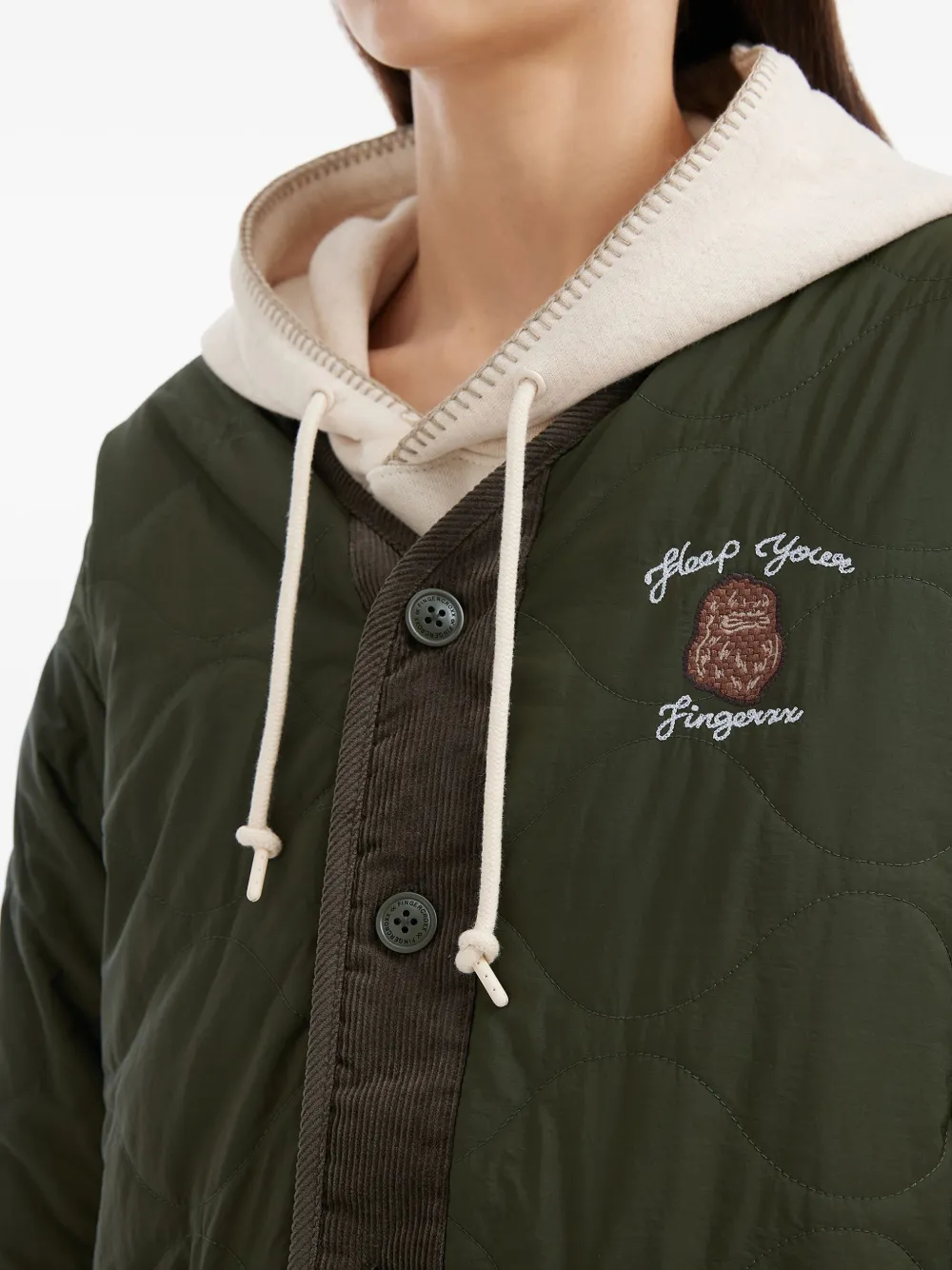 FINGERCROXX Jack met borduurwerk Groen