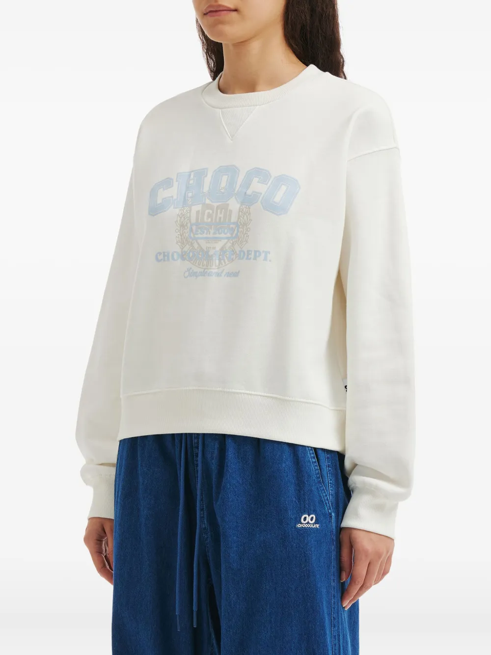 Chocoolate Logo-print Sweatshirt In White