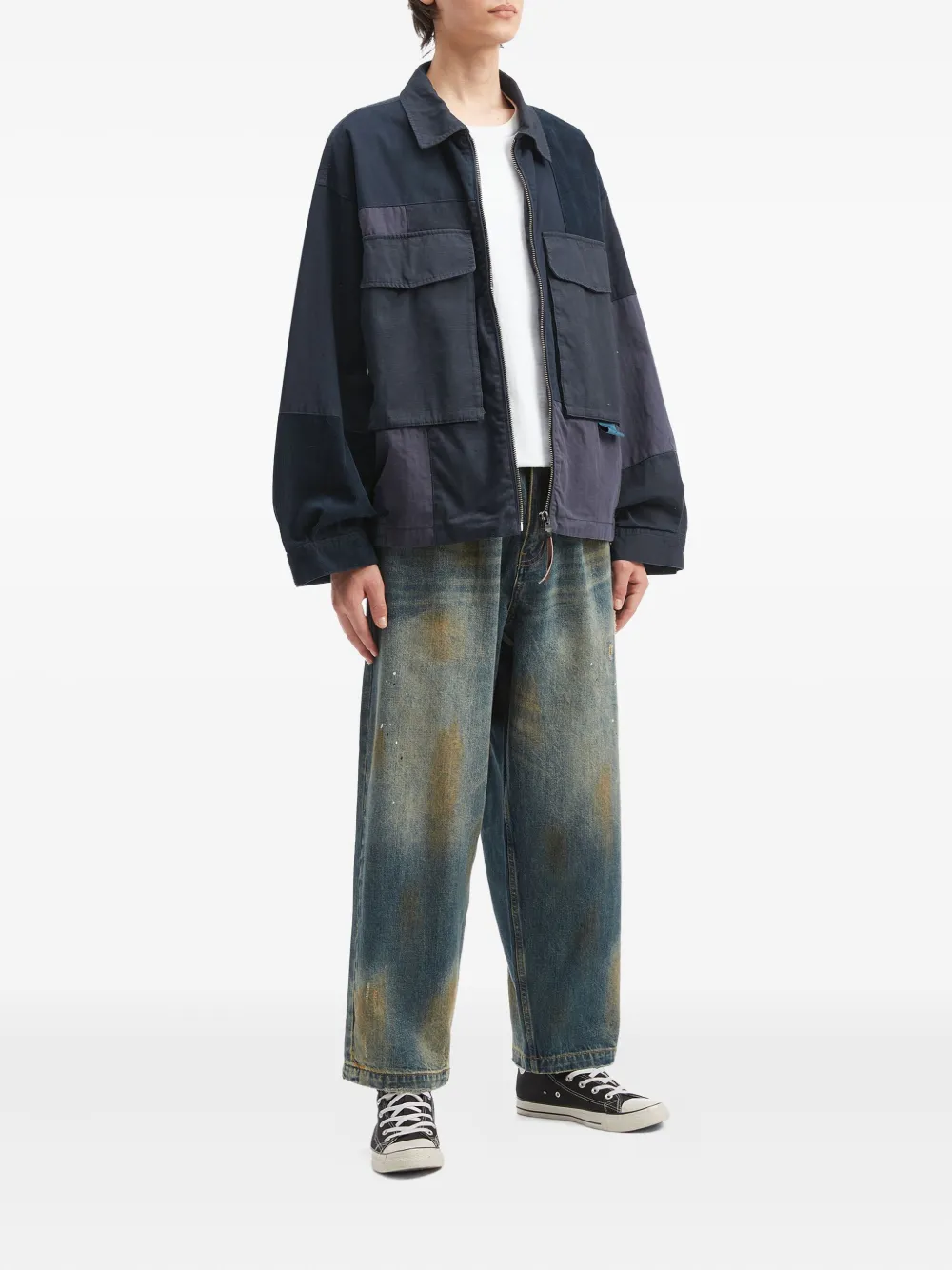 aftermaths patchwork zip jacket | Shirt Jackets | Image 2