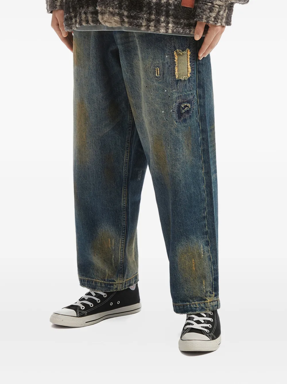 Aftermaths Patchwork Jeans In Blue