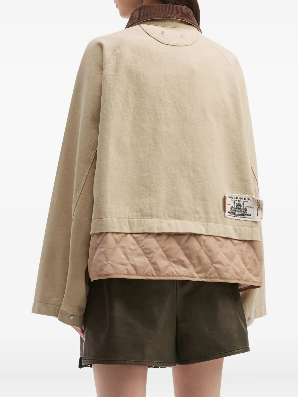 Musium Div. Corduroy Collar Pocket Jacket In Neutral