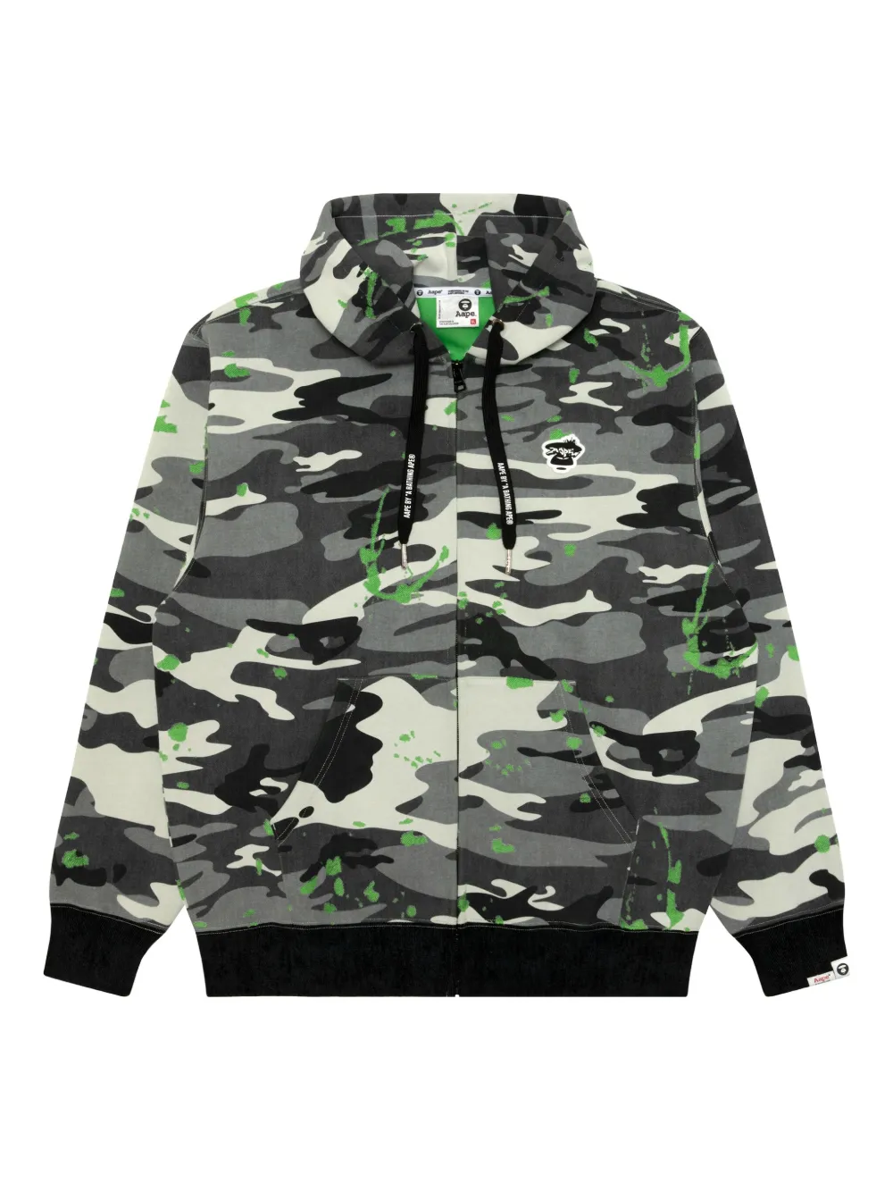 AAPE BY *A BATHING APE® pull à patch logo | gris | Image 1