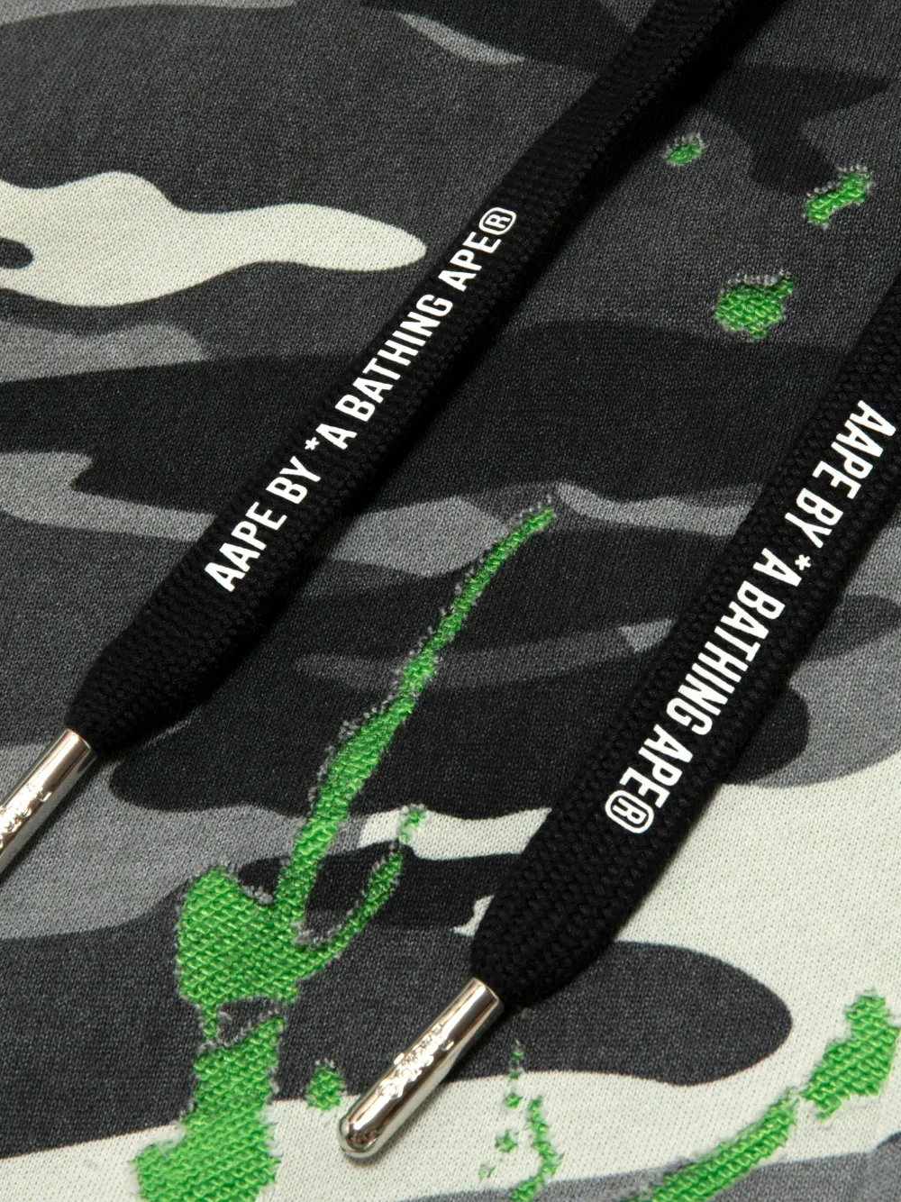 Aape By A Bathing Ape Camouflage Logo Patch Sweatshirt In Gray
