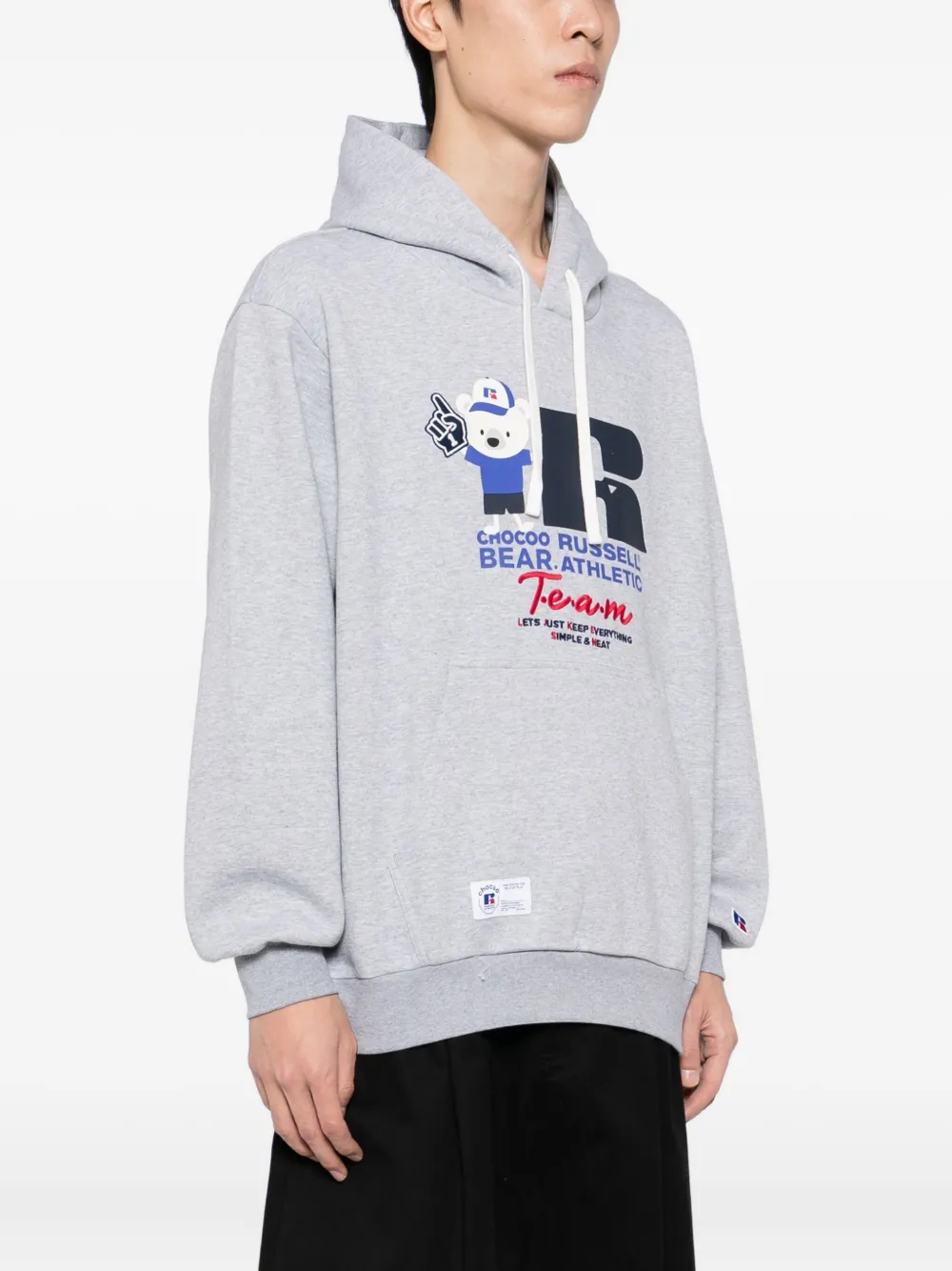 CHOCOOLATE x Russell Athletic hoodie met grafische print Grijs