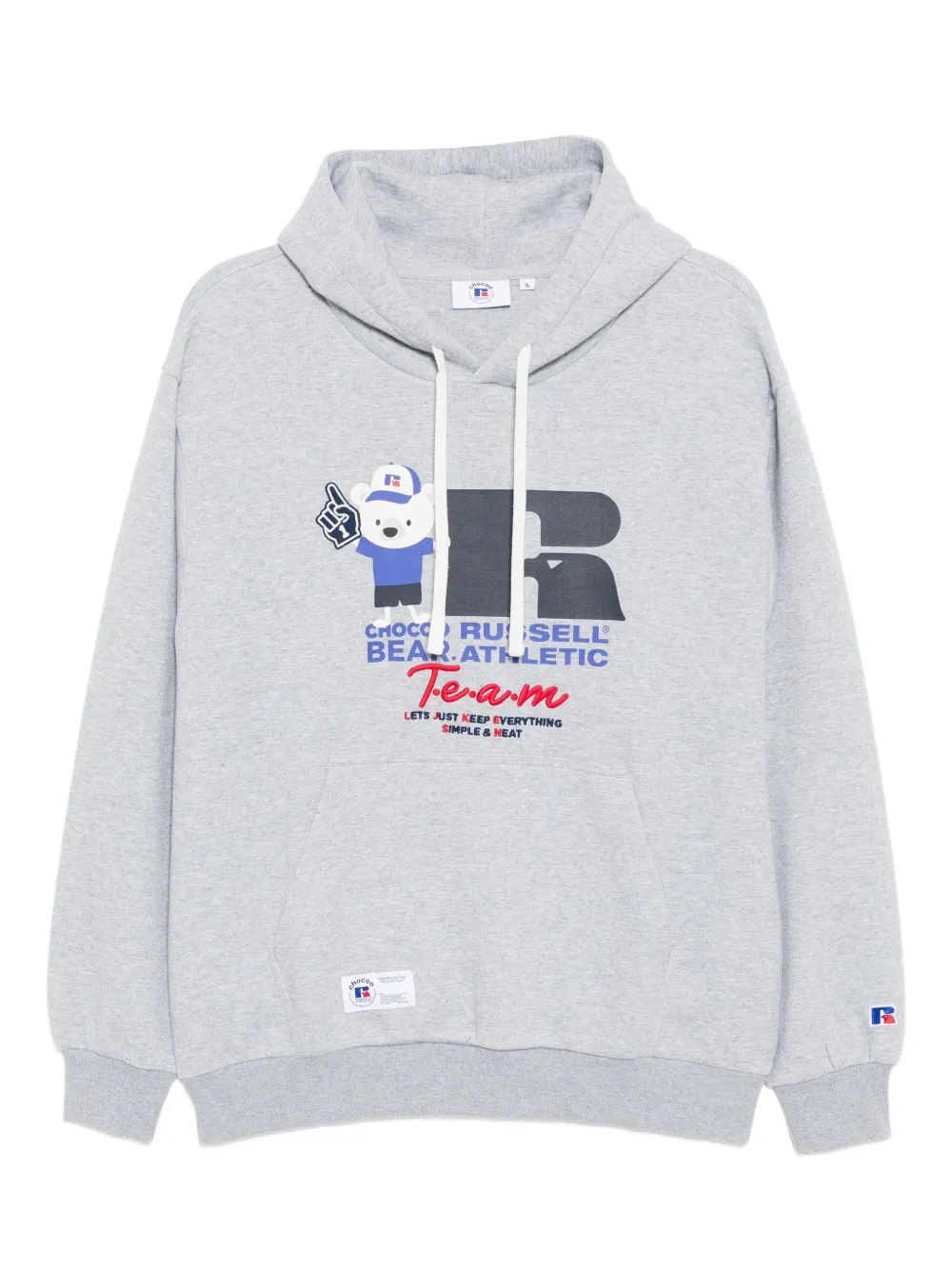 CHOCOOLATE x Russell Athletic graphic-print hoodie | Grey | Image 1
