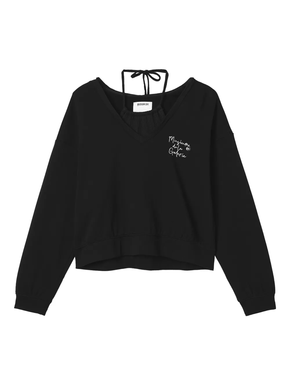 Musium Div. sudadera con cuello halter | negro | Image 1