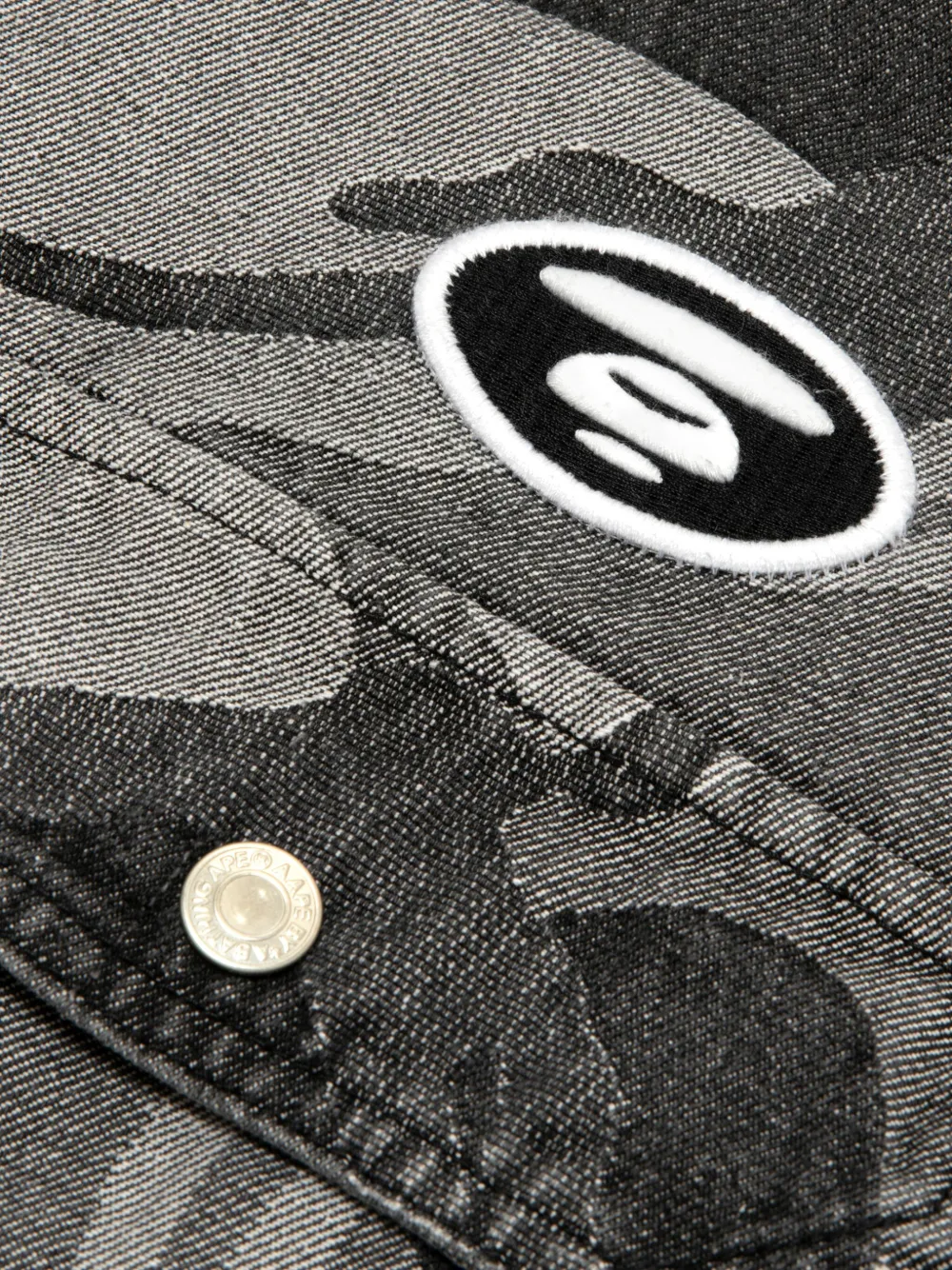 Aape By A Bathing Ape Moonface Camouflage Patch Shirt In Black
