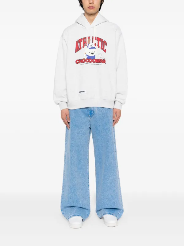 CHOCOOLATE Chocoo Bear Hoodie | Grey | FARFETCH CA