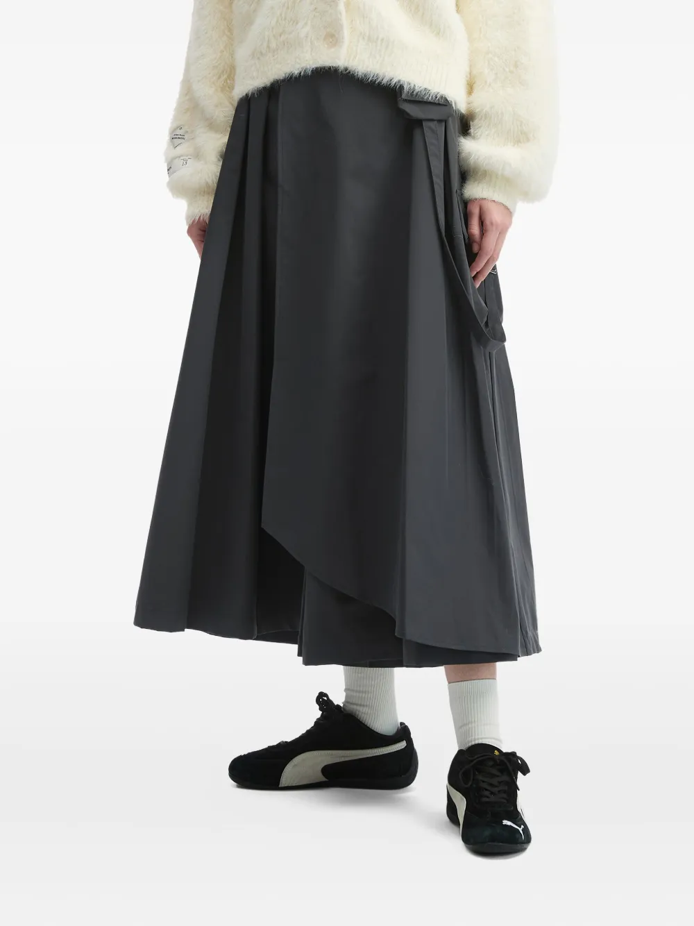 Musium Div. Plooibroek met zak Zwart