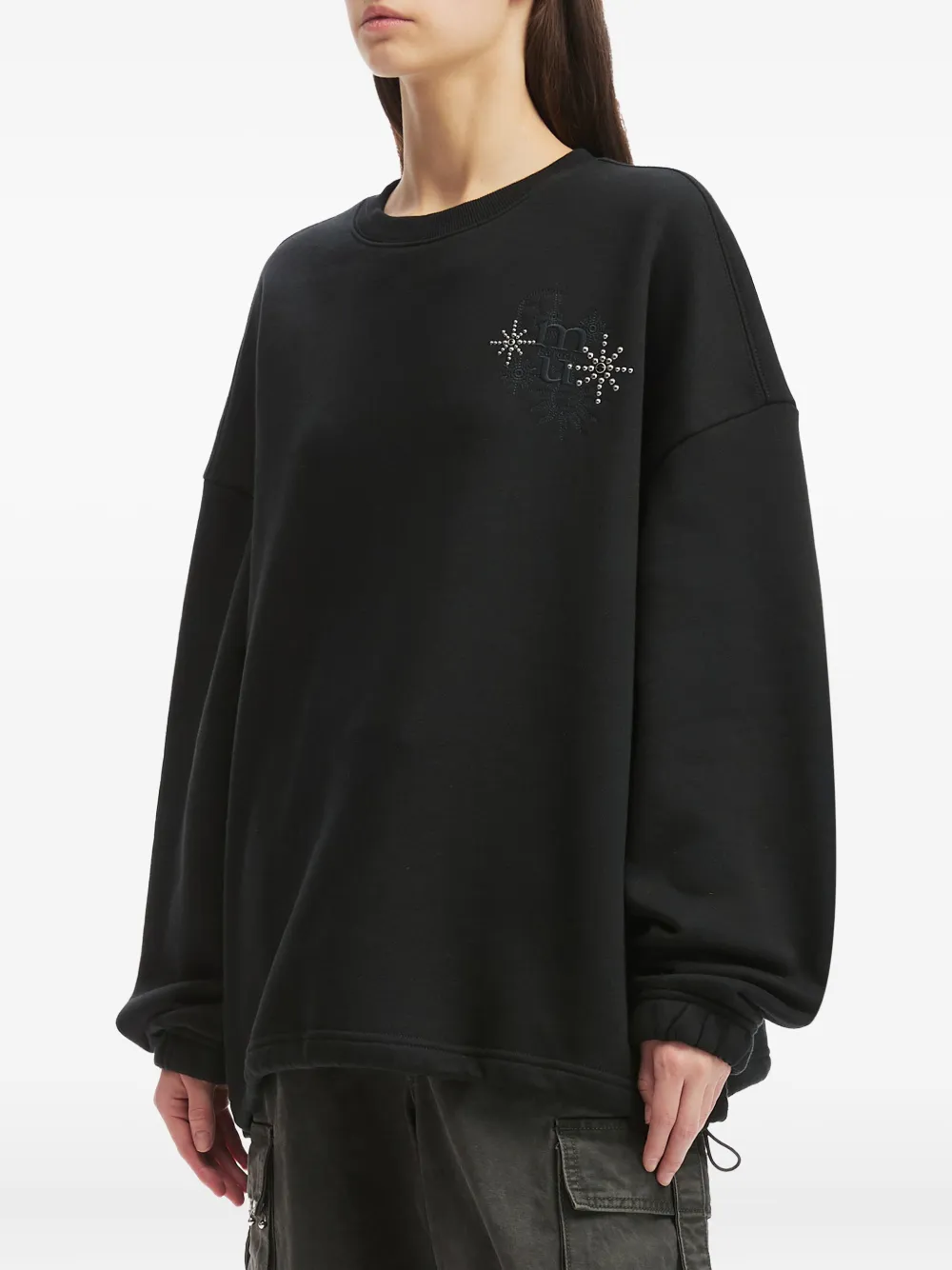 Musium Div. Embellished Graphic Sweatshirt In Black