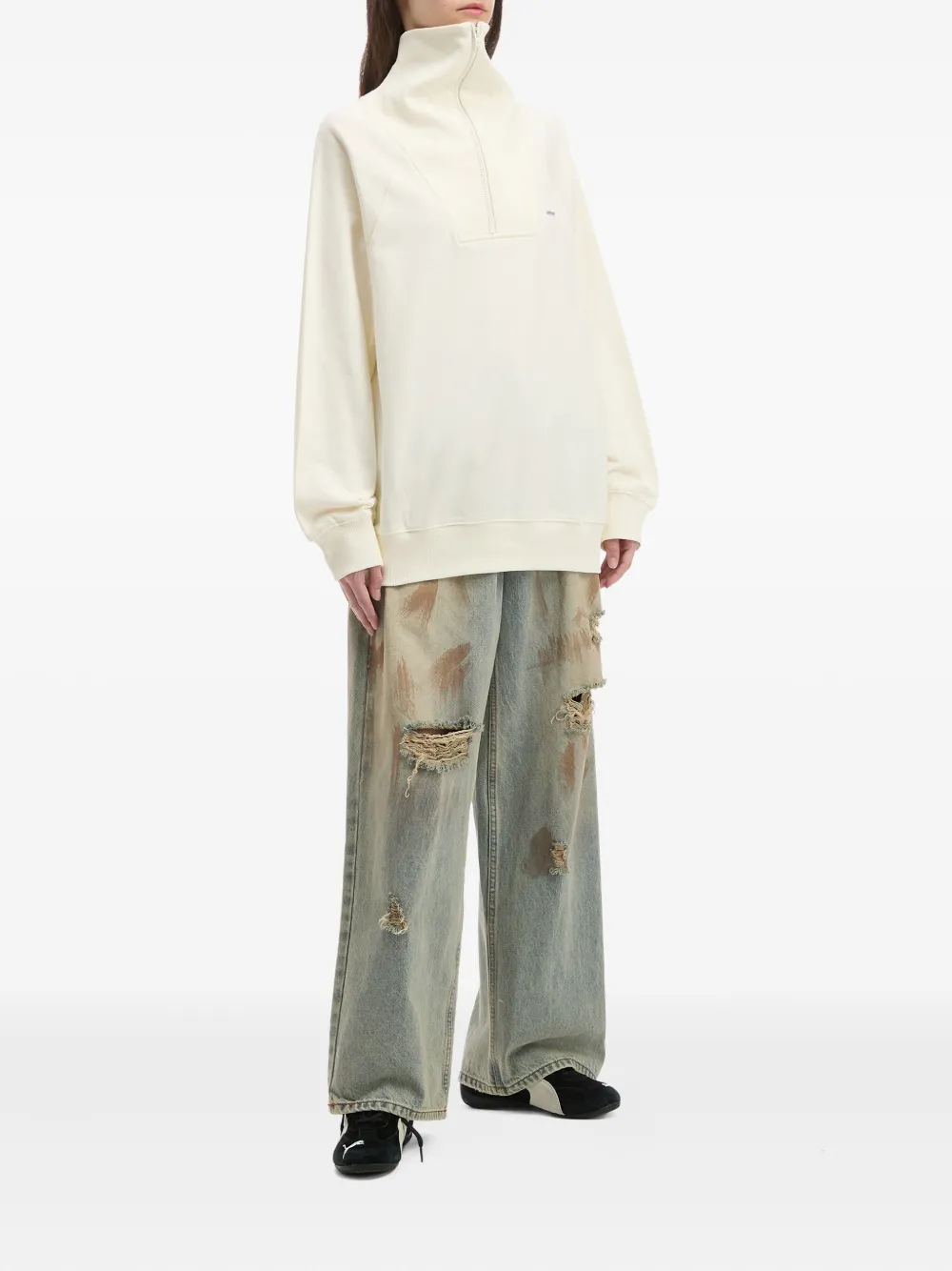Musium Div. sudadera con cierre en el cuello | Sudaderas | Image 2