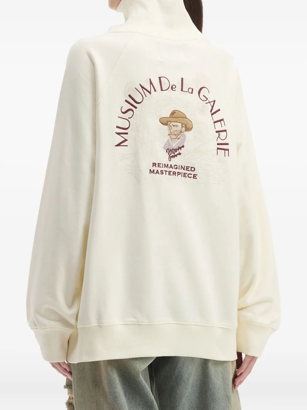 Musium Div. Zip-neck Sweatshirt In Neutral