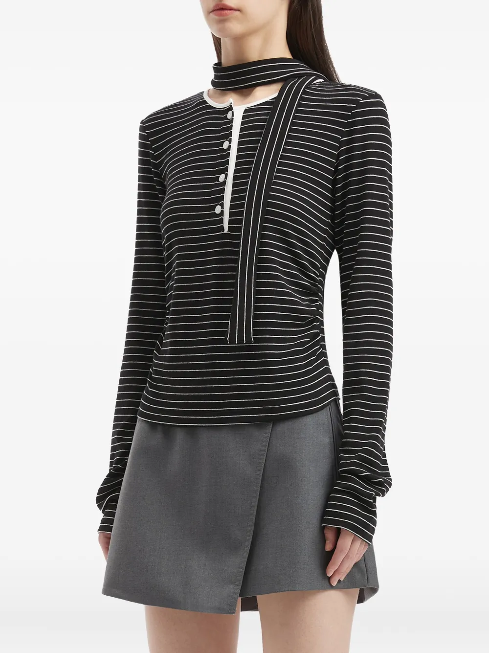 b+ab striped button top | Blouses | Image 2