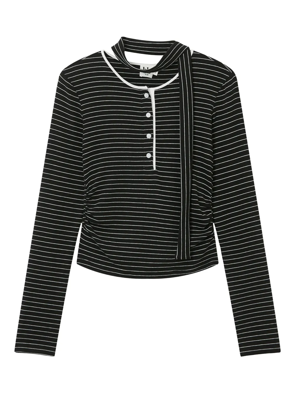 b+ab striped button top | Black | Image 1