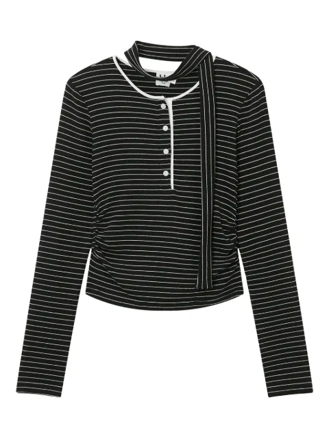 b+ab striped button top