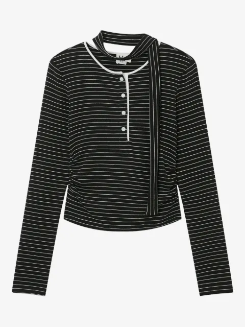 b+ab striped button top