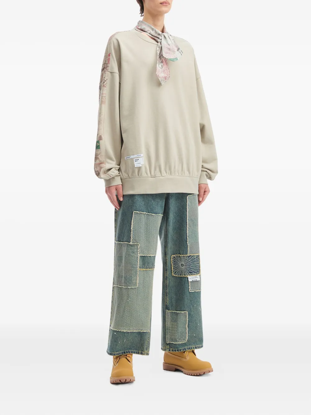 Musium Div. patterned sleeve sweatshirt | Sweatshirts | Image 2