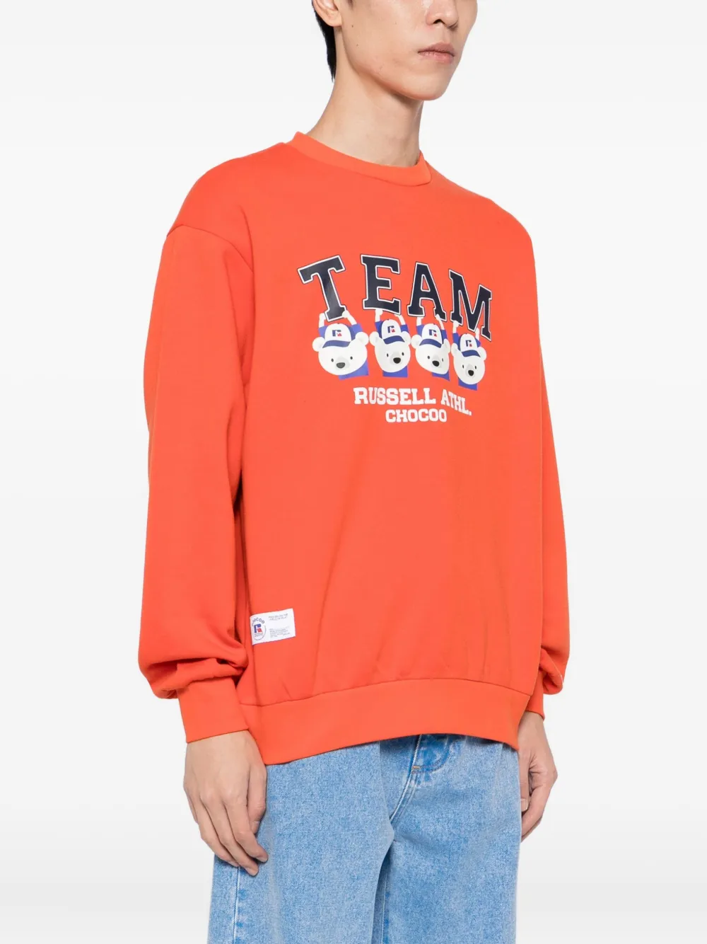 CHOCOOLATE Sweater met grafische print Oranje