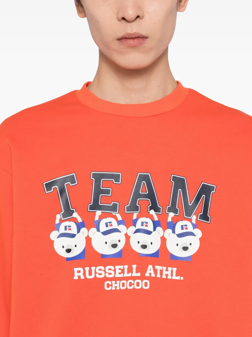 CHOCOOLATE Sweater met grafische print Oranje