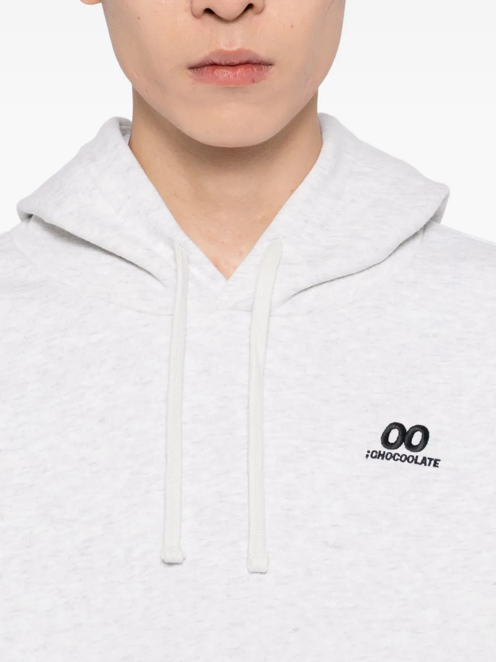 CHOCOOLATE Hoodie met geborduurd logo Grijs