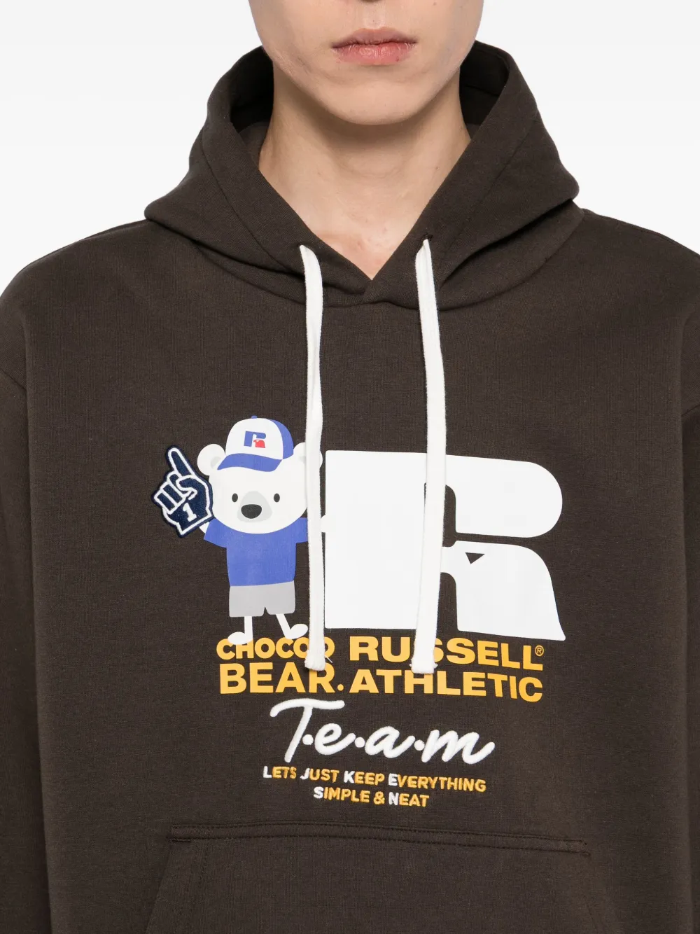 CHOCOOLATE Hoodie met borduurwerk Bruin