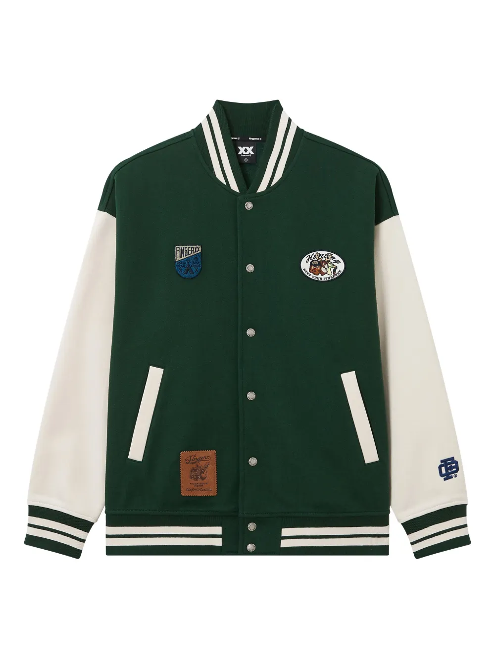 FINGERCROXX appliqué buttoned jacket | Green | Image 1