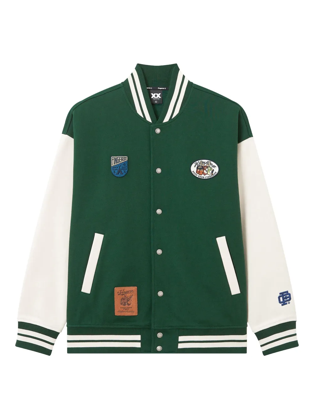 FINGERCROXX appliqué buttoned jacket | Green | Image 1