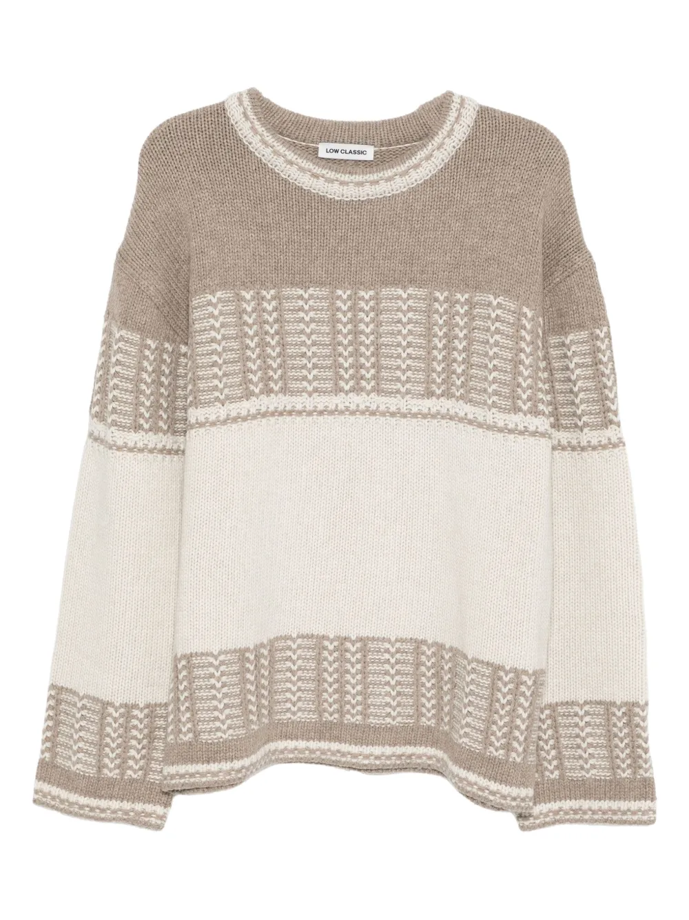 Low Classic Maglione bicolore - Toni neutri