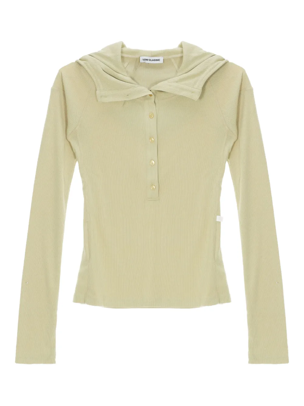 Low Classic Button-up Hoodie In Neutral