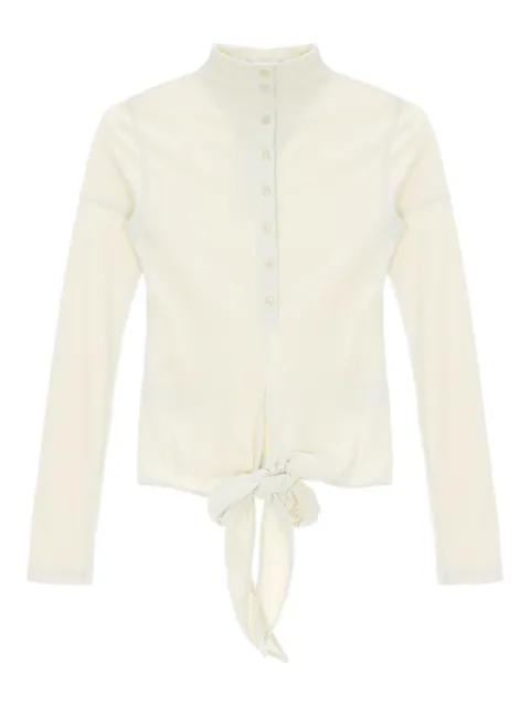Low Classic buttoned knot-detail t-shirt