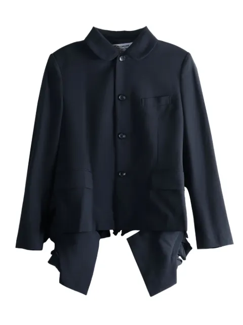 Comme Des Garçons Comme Des Garçons wool ruffled fitted jacket