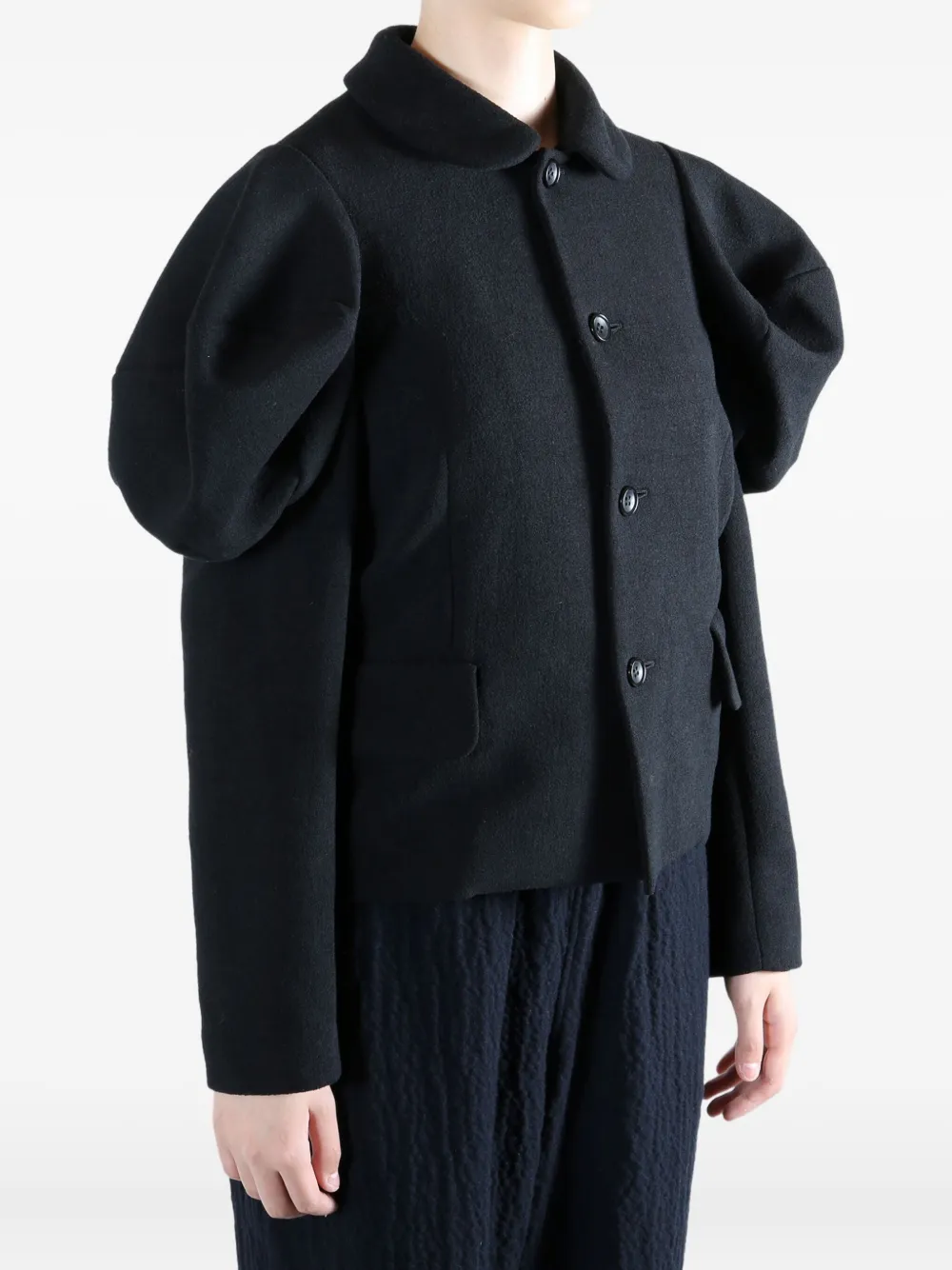 Comme Des Garçons Comme Des Garçons Blazer met pofmouwen Zwart