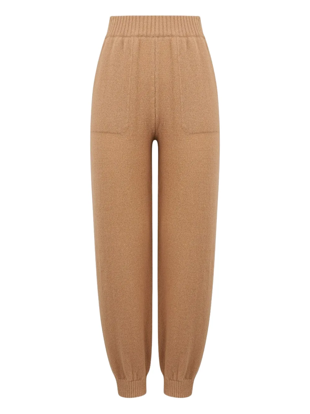 Msgm Ribbed Wool Track Pants In Neutral