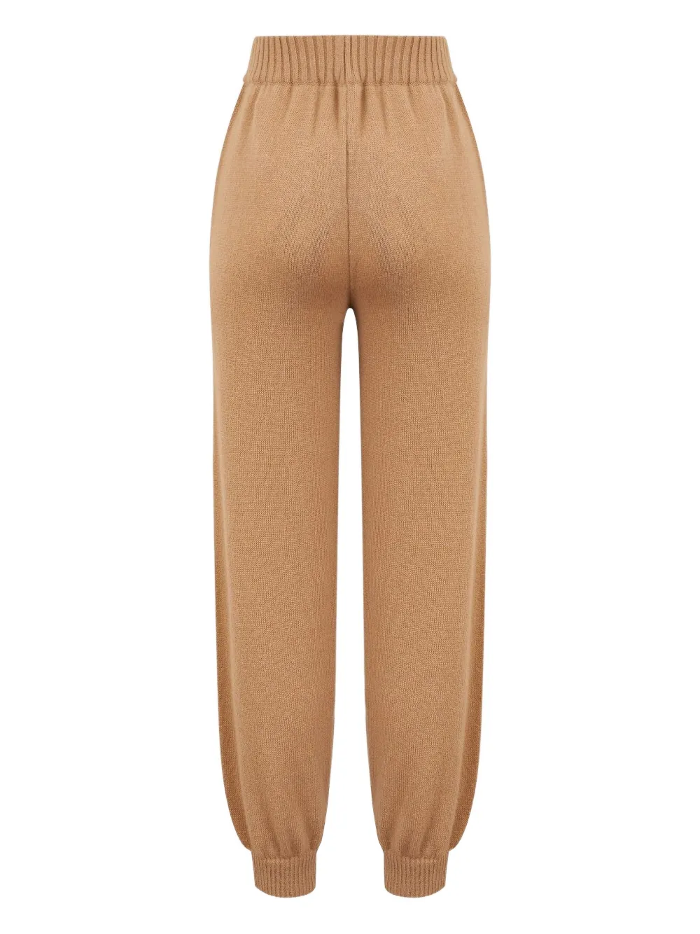 Msgm Ribbed Wool Track Pants In Neutral