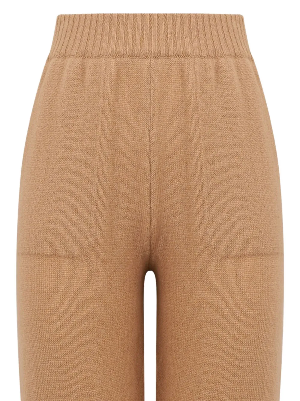 Msgm Ribbed Wool Track Pants In Neutral