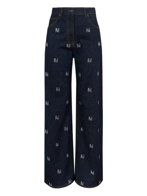 MSGM jeans TheMwave de mezclilla con detalle de strass