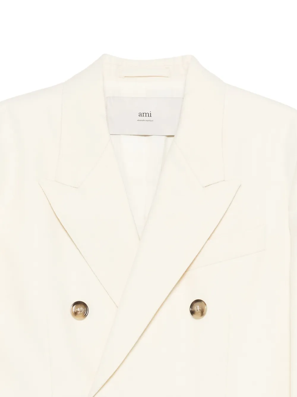 AMI Paris Jas met dubbele rij knopen Beige