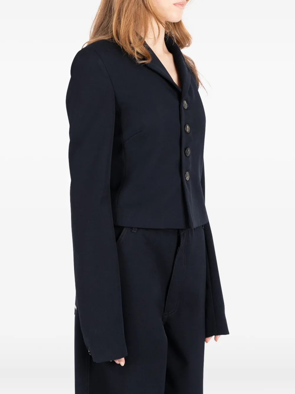 Société Anonyme Buttoned Wool Jacket In Blue