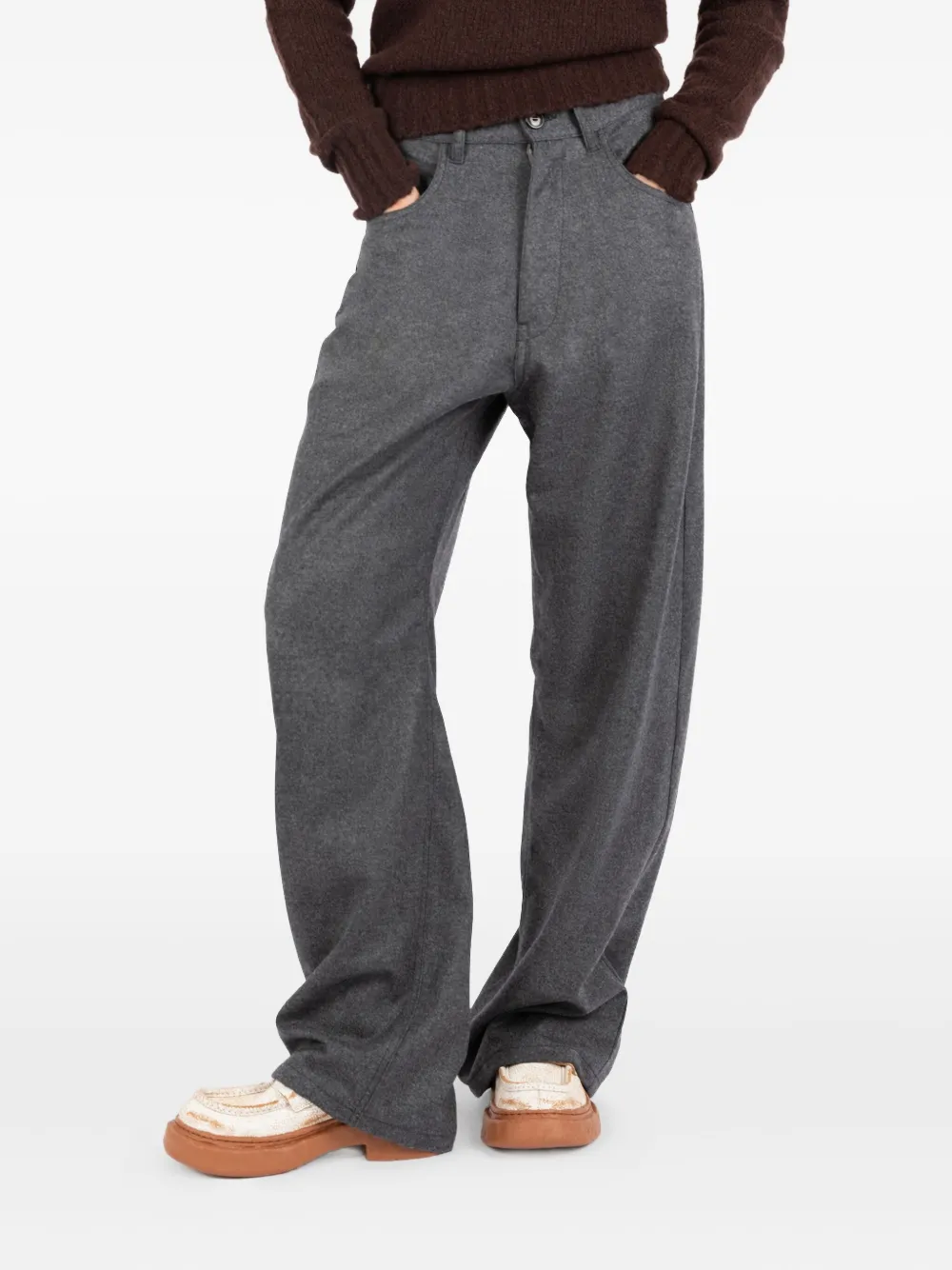 Société Anonyme Redcross Wide-leg Trousers In Gray