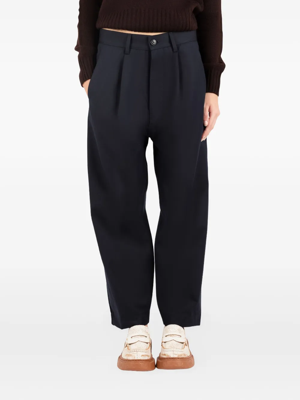 Société Anonyme Japp Pleated Trousers In Blue