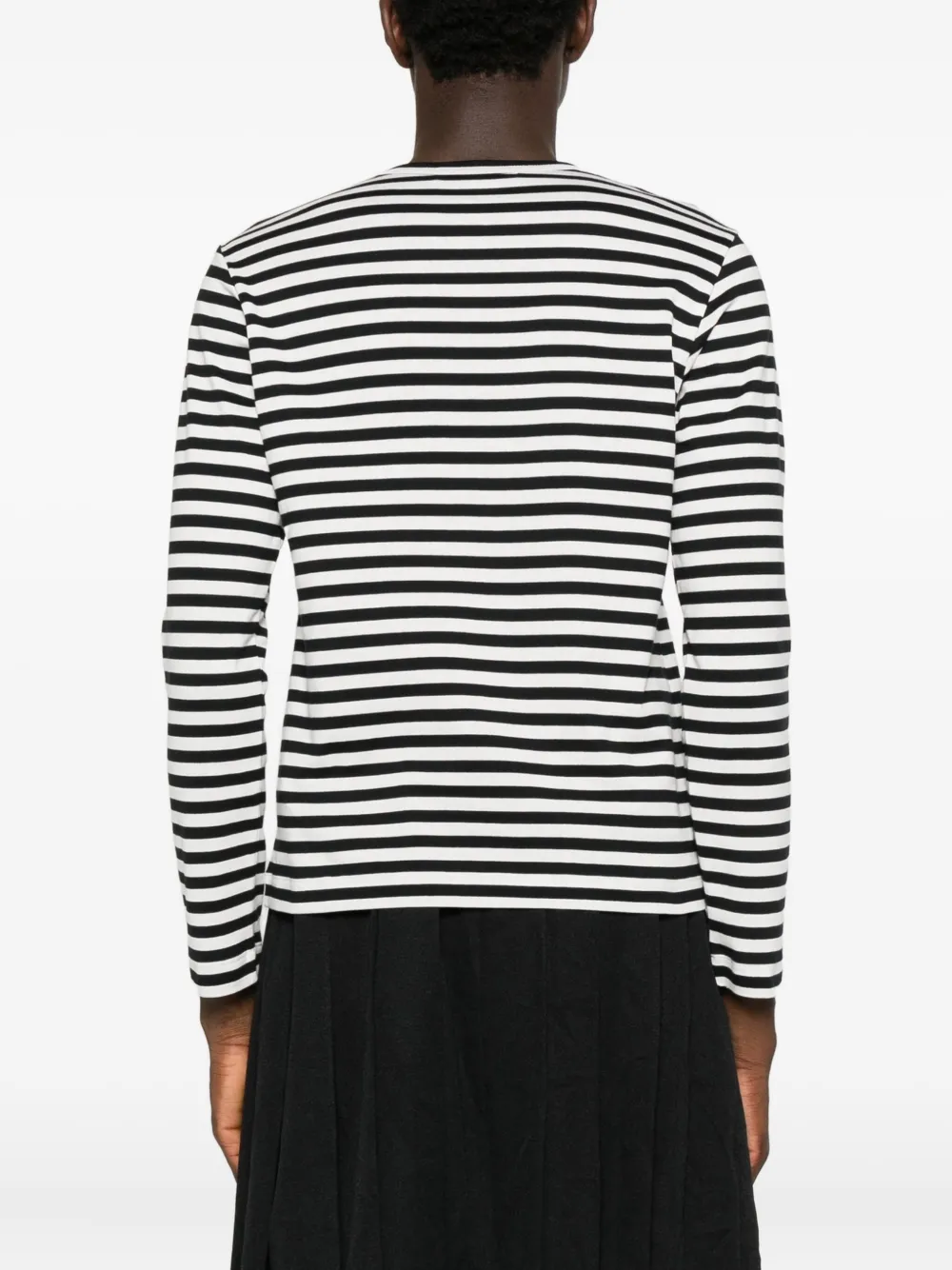 Black Comme Des Garçons ストライプ グラフィック Tシャツ | ブラック