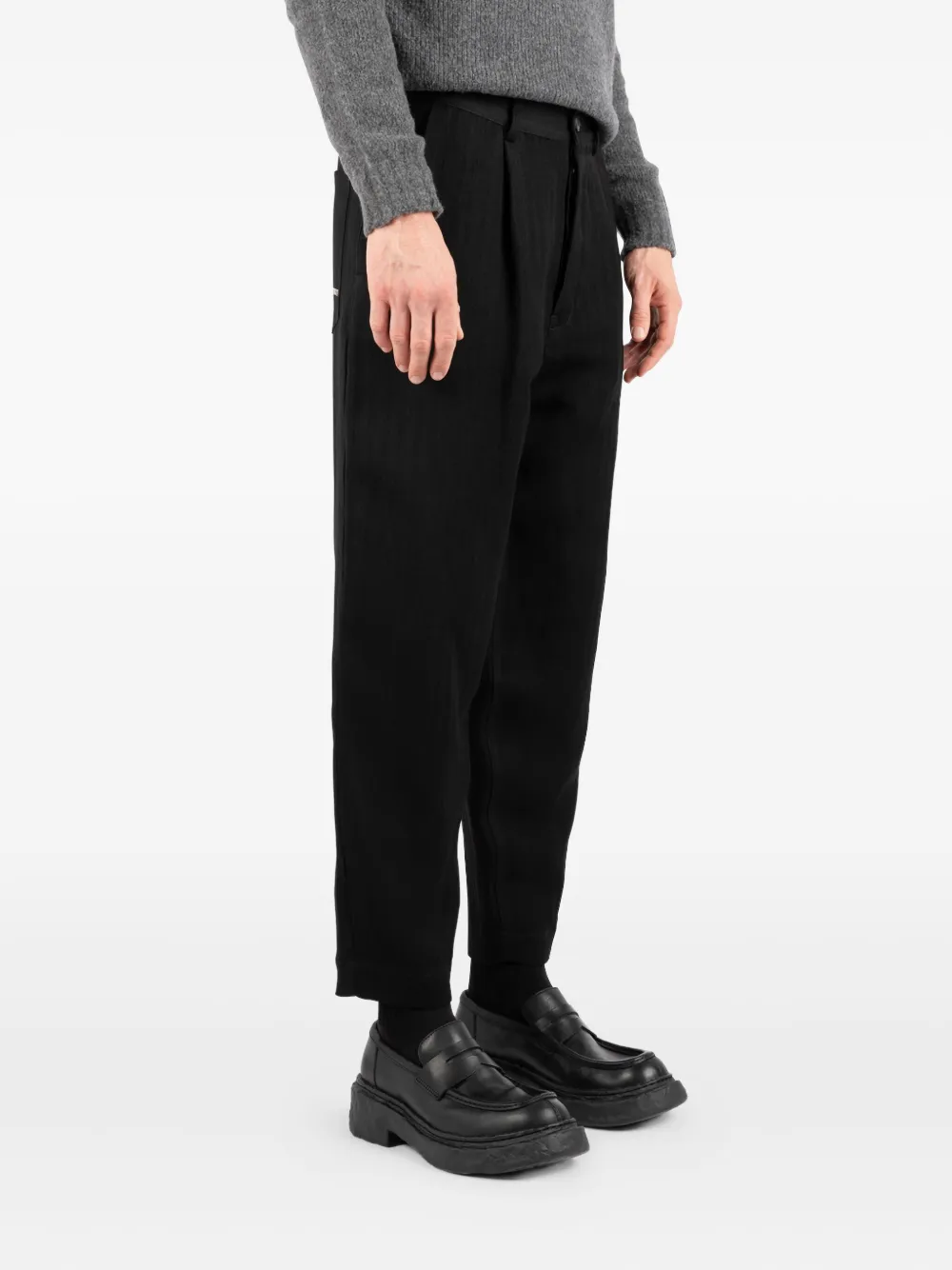 Société Anonyme Japp Pleat-detail Trousers In Black
