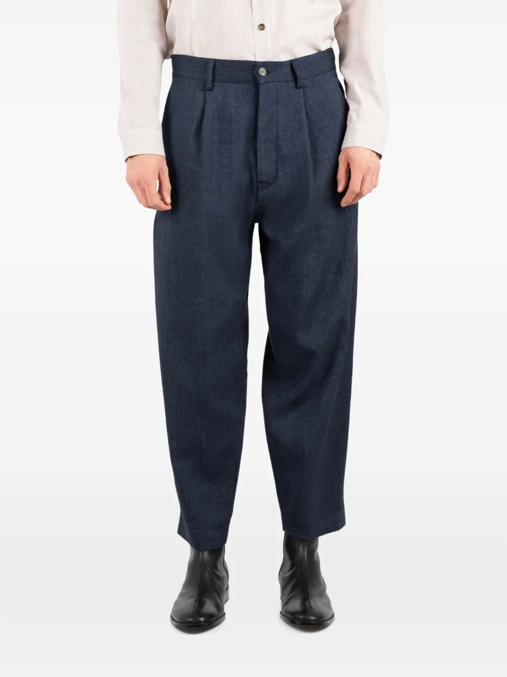 Société Anonyme Japp Pleated Trousers In Blue