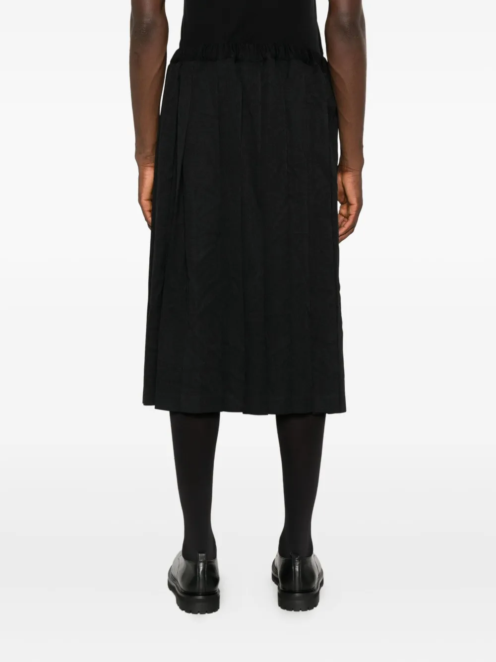 Black Comme Des Garçons geplooide rok Zwart