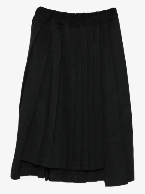 Black Comme Des Garçons falda con pliegues