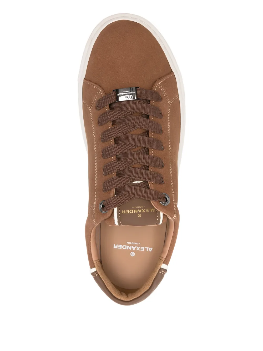 Alexander Smith Leren sneakers Bruin