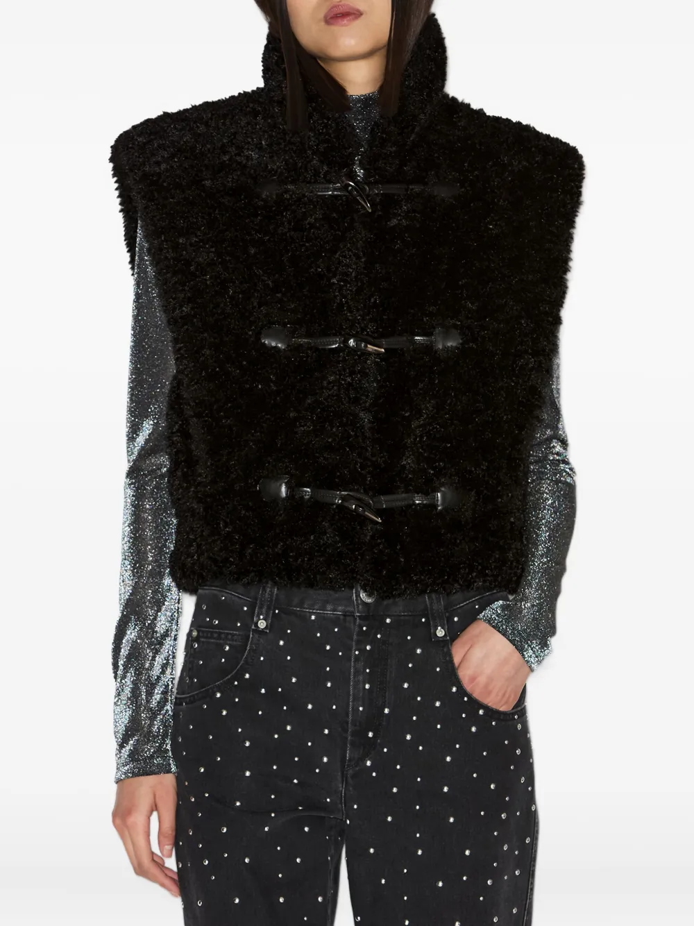 Isabel Marant Étoile Alisa Toggle Gilet In Black