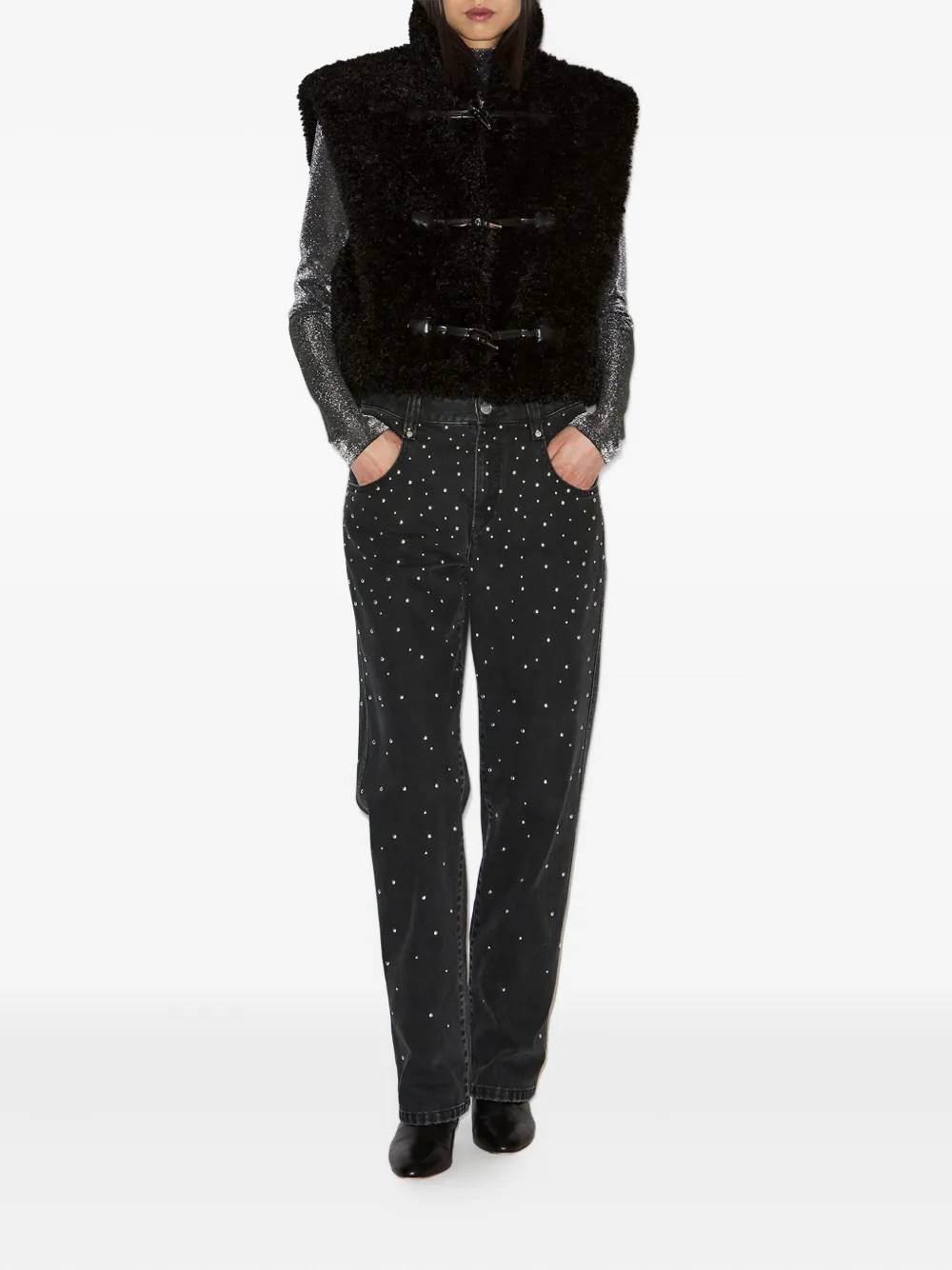 Isabel Marant Étoile Alisa Toggle Gilet In Black